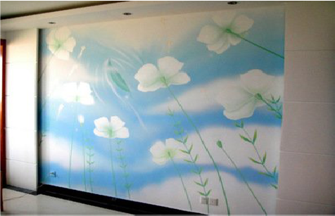 平果画墙绘怎么画好白云的蓬松感？