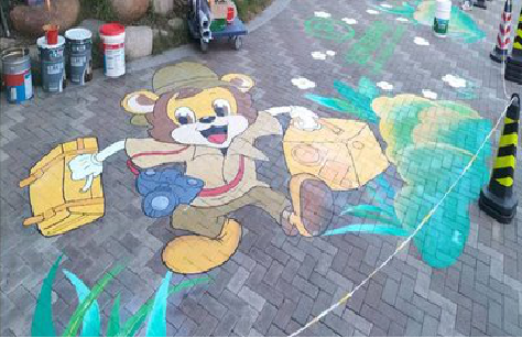 平果夏季画地面彩绘会遇到的问题