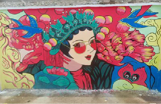 平果墙体彩绘-网红墙