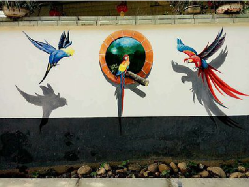 平果视觉错位-3D墙绘设计