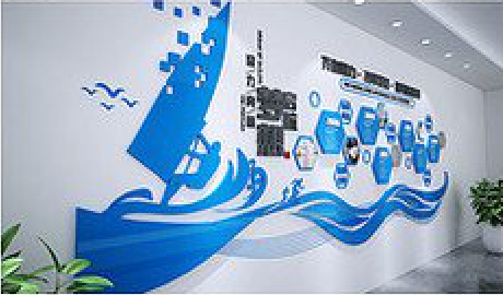平果海浪主题文化墙如何设计？
