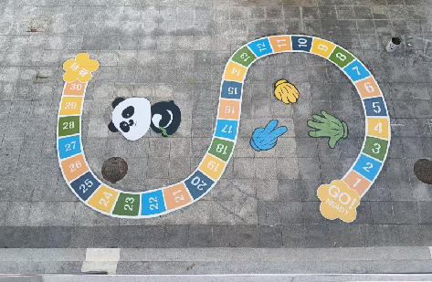 平果地面游戏彩绘