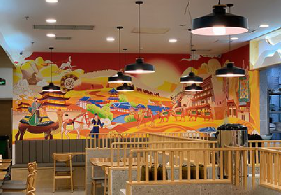 平果商业空间彩绘介绍。