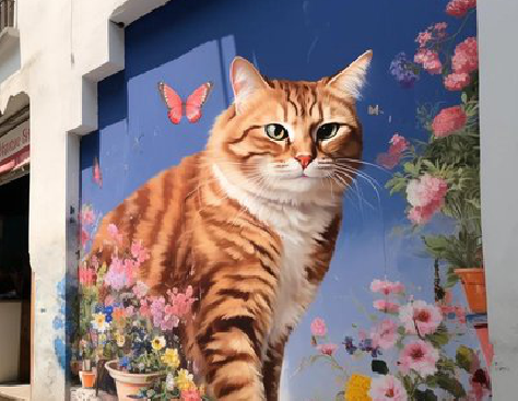 平果自己绘制有个性的手绘墙