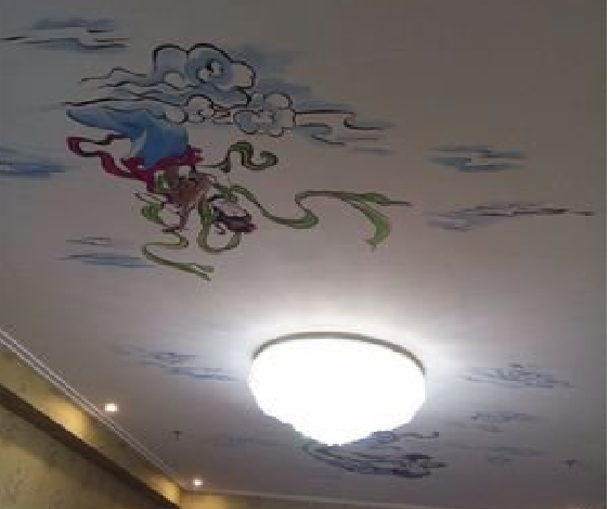 平果如何快速绘制天花板上的手绘墙？