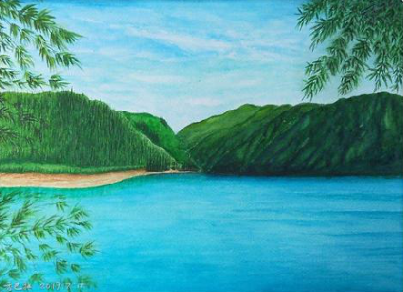 平果在墙绘中，如何绘画绿水青山？