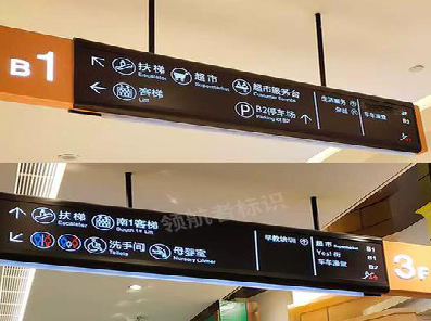 平果如何通过商场标识牌引导客流分布？